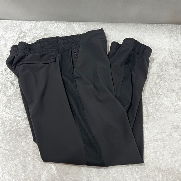 ATHLETA Brooklyn Jogger Athletic Pants Size 6 Black Ribbed Detail Comfy - Picture 4 of 7